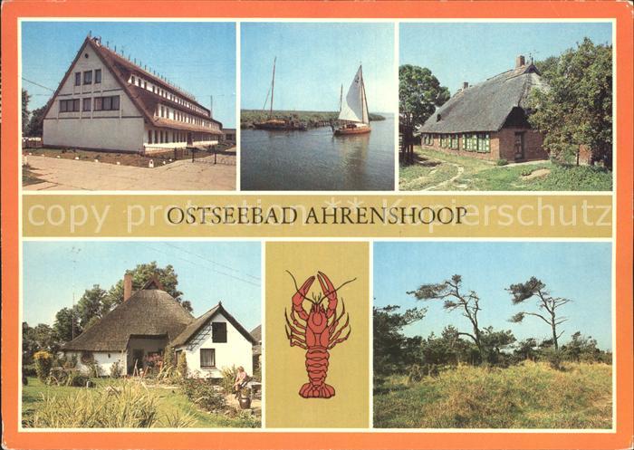 Ahrenshoop Ostseebad Betriebsferienheim Boddenblick Hafen Rohrdachhaus Hauptstr