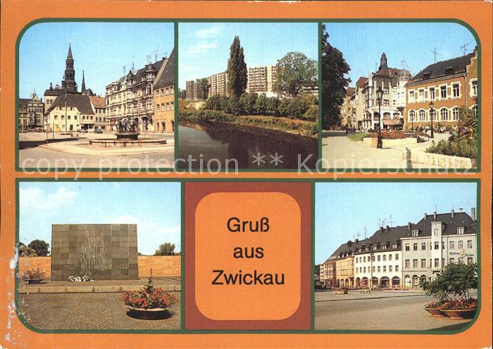 Zwickau Sachsen Hauptmarkt Wilh Pieck Strasse Dr Friedrichs Ring Plauensche Str