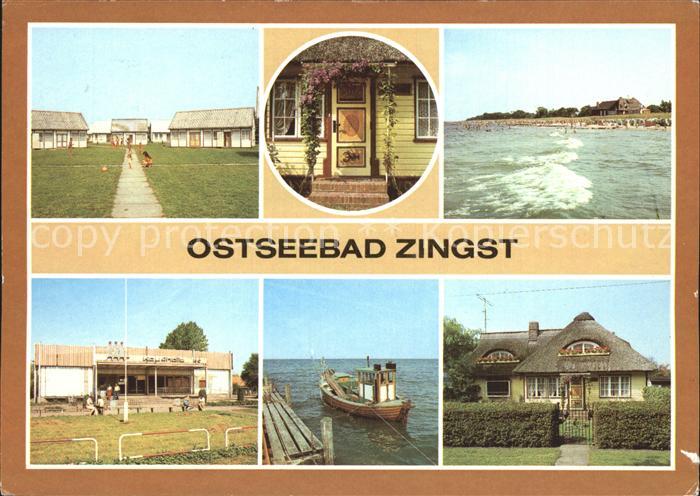 Zingst Ostseebad Bungalowdorf Bemalte Tuer Strand Kaufhalle Fischerboot Rohrdach