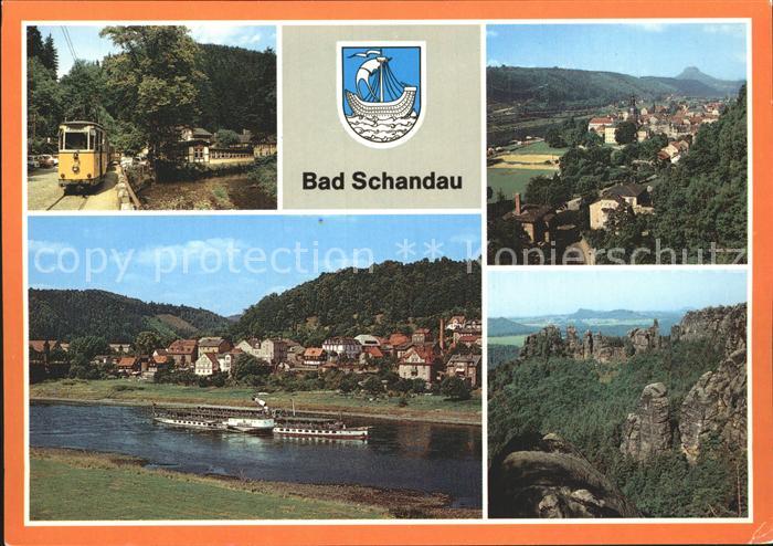 Bad Schandau Kirnitzschtalbahn Teilansichten Schrammsteine Elbepartie