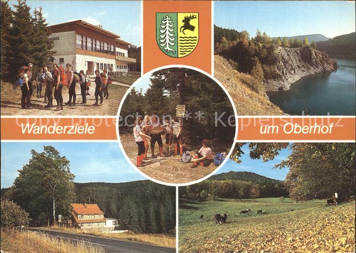 Oberhof Thueringen Wandergruppe Ohre Talsperre Waldgaststaette Kanzlersgrund