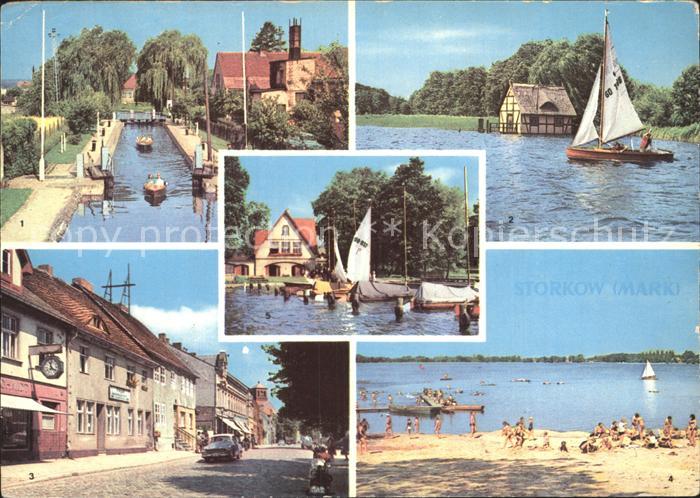 Storkow Mark Schleuse Storkower See Marktplatz Strand Freizeitzentrum Wolfswinke