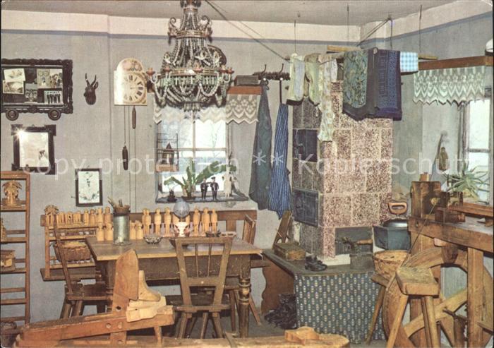 Seiffen Erzgebirge Spielzeugmuseum Spielzeugmacherstube um 1900