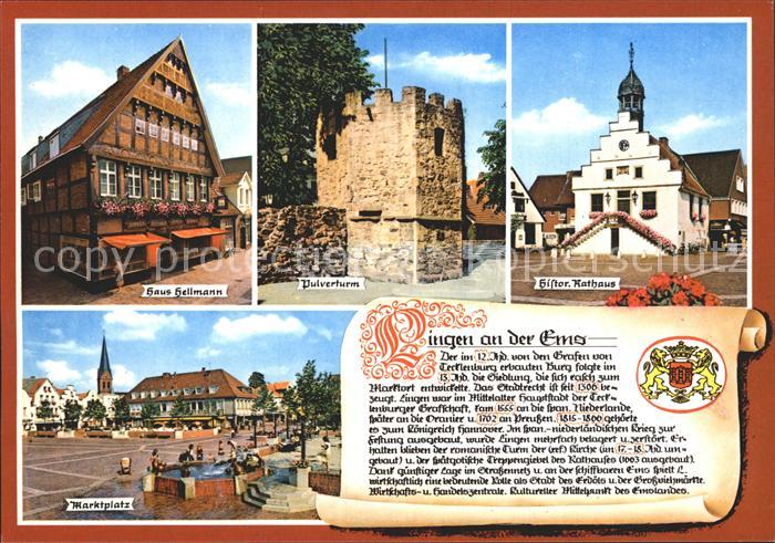 Lingen Ems Haus Hellmann Pulverturm Histor Rathaus Marktplatz