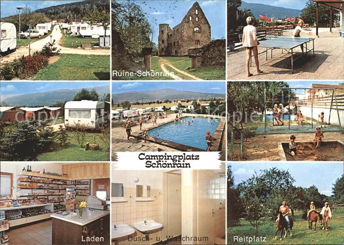 Hofstetten Main Campingplatz Schoenrain Ruine Tischtennis Schwimmbad Spielplatz