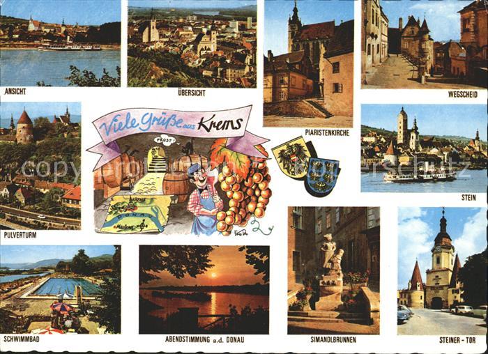 Krems Donau Total Piaristenkirche Wegscheid Pulverturm Stein Schwimmbad Donaupar