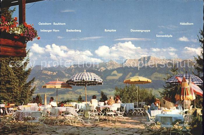 Sonthofen Oberallgaeu Kur und Sporthotel Allgaeuer Berghof Terrasse