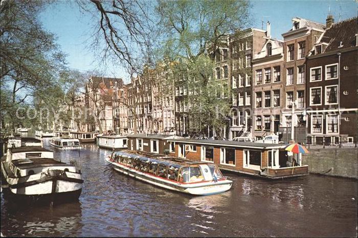 Amsterdam Niederlande Waterboten in de Herengracht