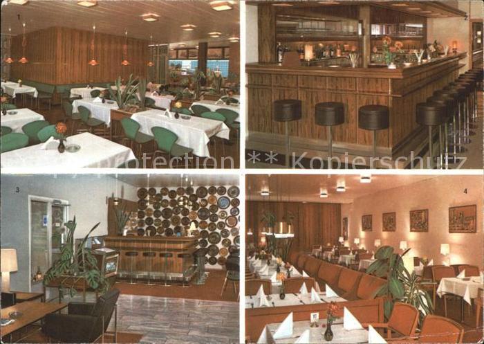 Sassnitz Ostseebad Ruegen Mitropa Ruegen Hotel Gaststaette Arkona Bar Hotelhalle