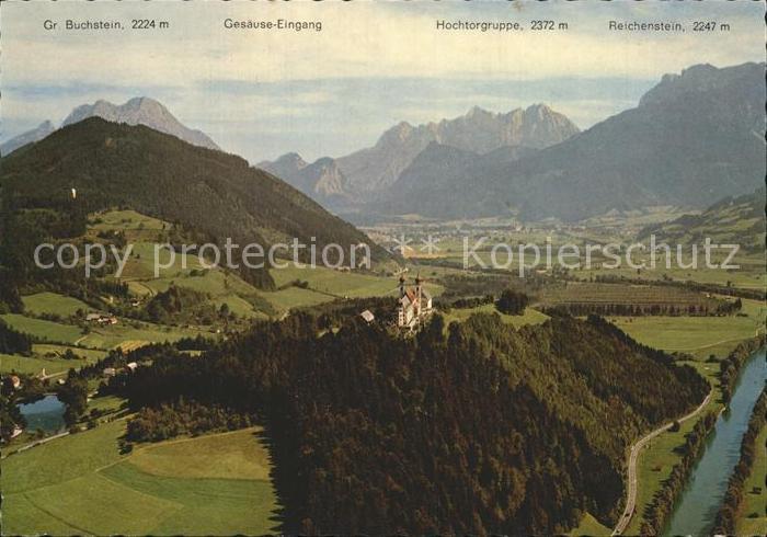 Frauenberg Enns Wallfahrtskirche Fliegeraufnahme mit Admont