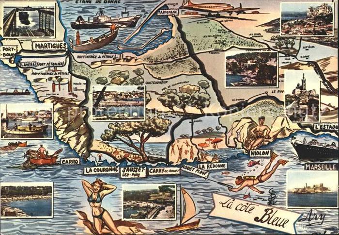 Provence Region Circuit Touristique de la Cote Bleue de Provence