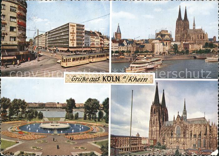 Koeln Rhein Rudolfplatz Rheinufer Tanzbrunnen Dom
