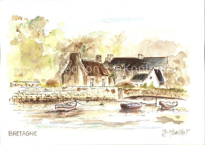 Bretagne Region Künstlerkarte