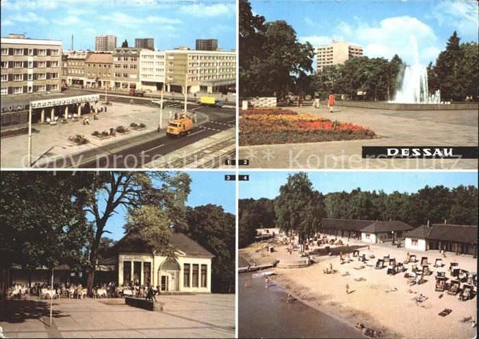 Dessau-Rosslau Wilhelm Pieck Str Stadtpark Teehaeuschen HO Gaststaette und Intim