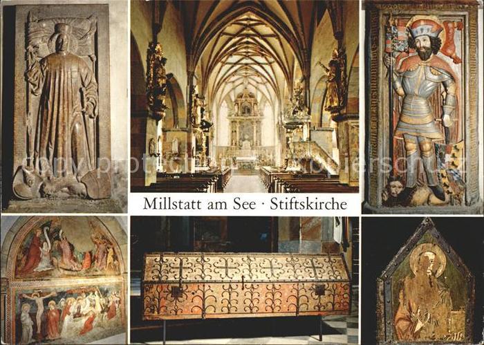 Millstatt Millstaettersee Stiftskirche Grabsteine von Siebenhirter und Herzog Da