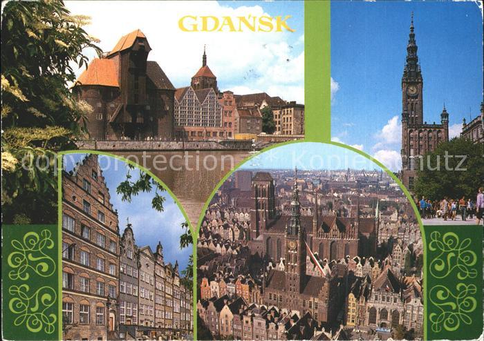 Gdansk Zuraw brama mieska Ratusz Glownego Miasta Ulica Swietego Ducha Widok ogol