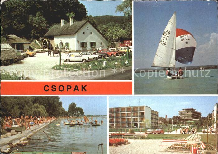 Csopak Muehle Restauration Schwimmbad Segelpartie