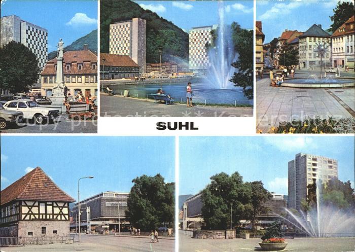 Suhl Thueringer Wald Waffenschmiedbrunnen Herrenteich Waffenmuseum Steinweg Cent