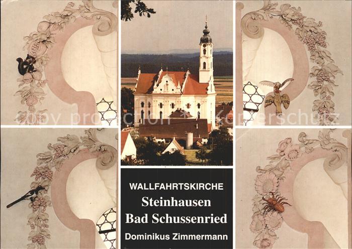 Bad Schussenried Wallfahrtskirche Steinhausen Tier Stukkaturen in der oberen Fen