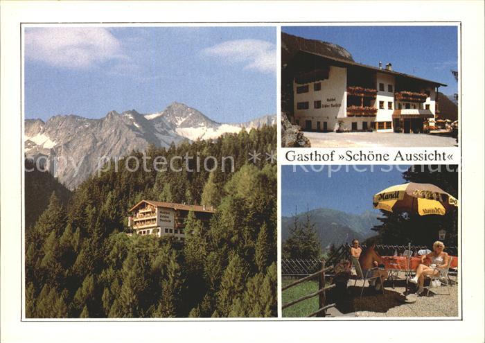 Finkenberg Tirol Gasthof Schoene Aussicht Terrasse