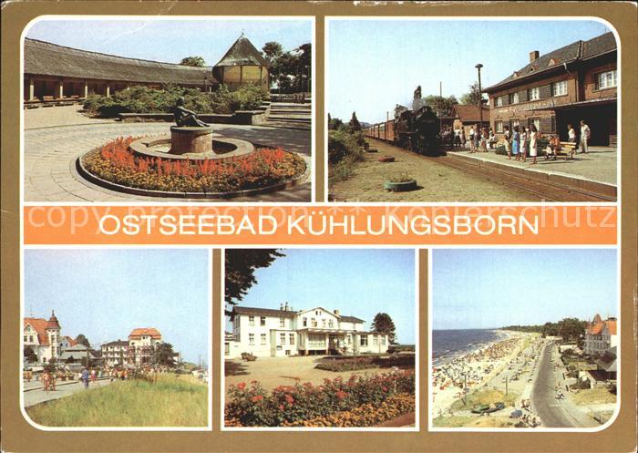 Kuehlungsborn Ostseebad Konzertgarten Bahnhof mit Molli Strandpromenade Ostsee H