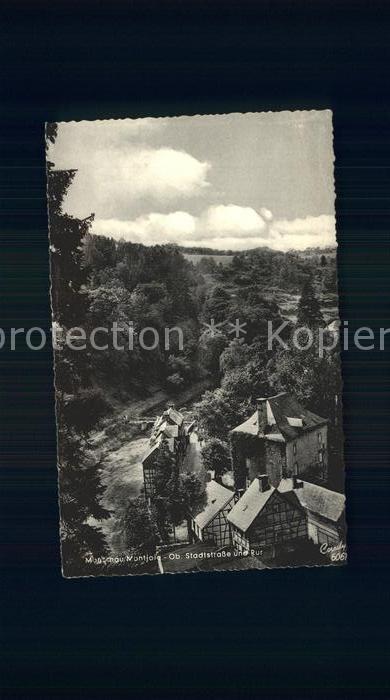 Monschau Montjoie NRW Obere Stadtstrasse und Rur