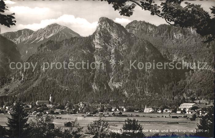 OBERAMMERGAU Bayern mit Kofel und Notkarspitze