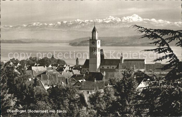 ueberlingen Bodensee Ortsansicht Kirche Saentis