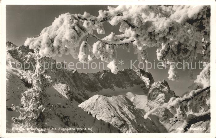 Mittenwald Bayern Blick vom Kreuzeck auf die Zugspitze