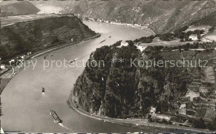 St Goarshausen Hotel Restaurant Auf der Loreley Fliegeraufnahme
