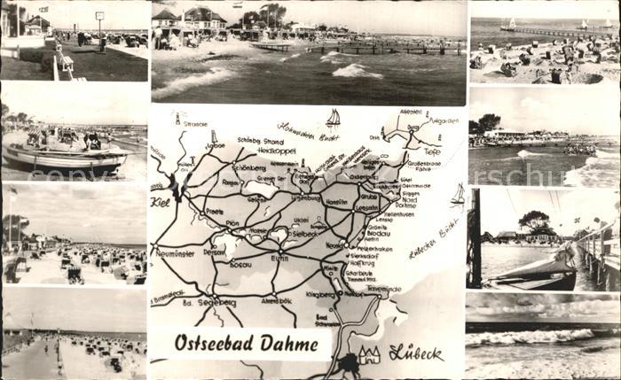 Dahme Ostseebad Promenade Strandpartien Seebruecke Bootsliegeplatz Karte