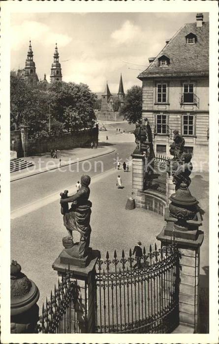 FULDA Hessen Schlossblick auf Dom und Michaelskirche