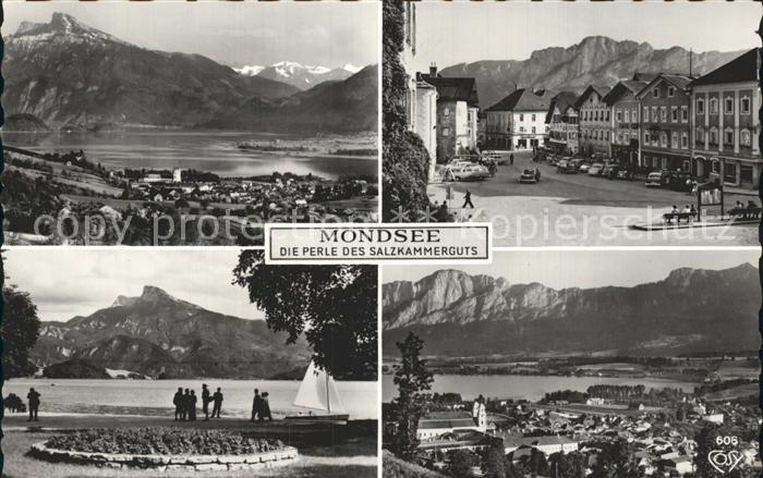 Mondsee Salzkammergut Panorama Teilansichten