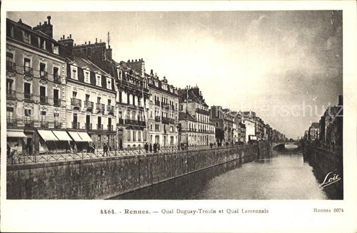 Rennes Ille-et-Vilaine Quai Duguay Trouin et Quai Lamennais