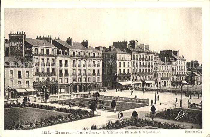 Rennes Ille-et-Vilaine Les Jardins sur Vilaine ou Place de la Republique