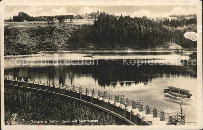 Goldentraum Zlotniki Lubanskie Talsperre mit Sperrmauer