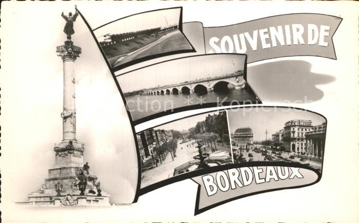 Bordeaux Denkmal Bruecke Strassenpartien