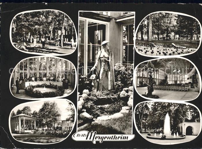 Bad Mergentheim Kurpark Skulptur Wandelhalle Pavillon Fontaene