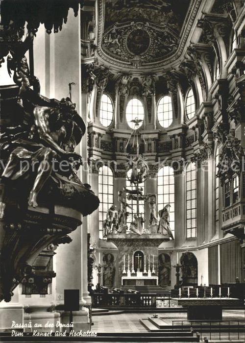 PAssAU Bayern Dom Kanzel und Hochaltar