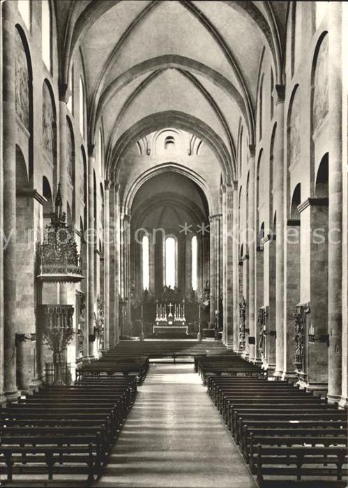 Mainz Rhein Dom Mittelschiff und Westchor