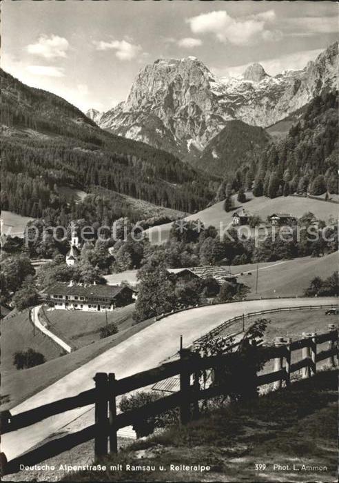 Ramsau Berchtesgaden Deutsche Alpenstrasse mit Reiteralpe