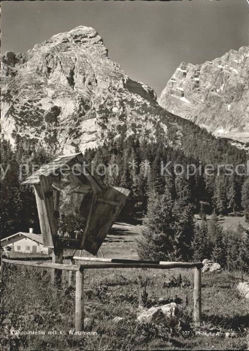 Inzell Traunstein Bayern Kuehrointalm mit Kl Watzmann Bildstock