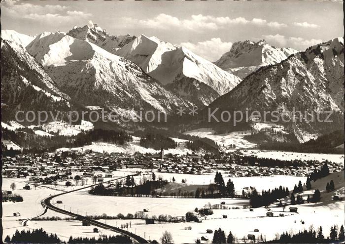 Oberstdorf mit Krottenspitzen Purschleisser und Kratzer