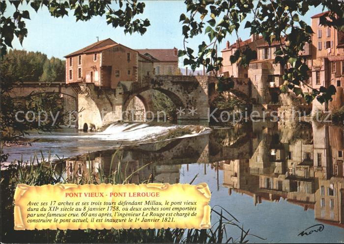 Millau Aveyron Capitale des Causses Le vieux moulin sur le Tarn