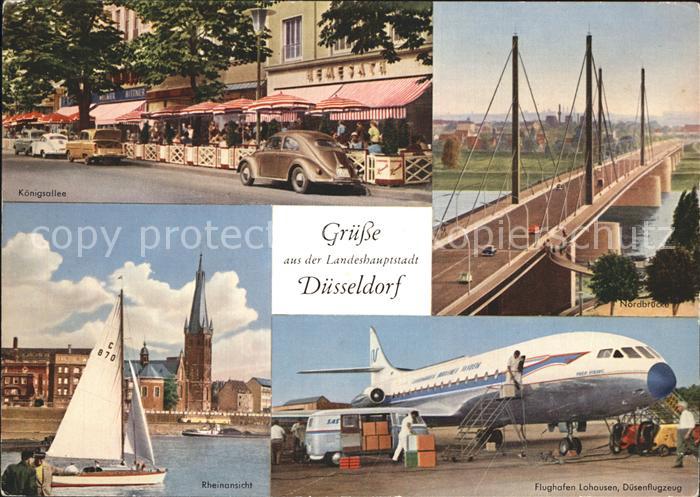 DuessELDORF  CITY Koenigsallee Rheinansicht Kirche Nordbruecke Flughafen Lohhaus