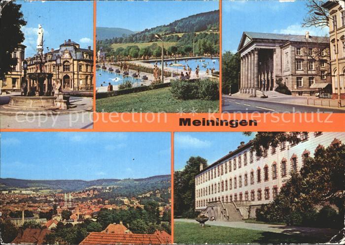 Meiningen Thueringen Heinrichsbrunnen Bad Theater uebersicht Schloss Staatl Muse