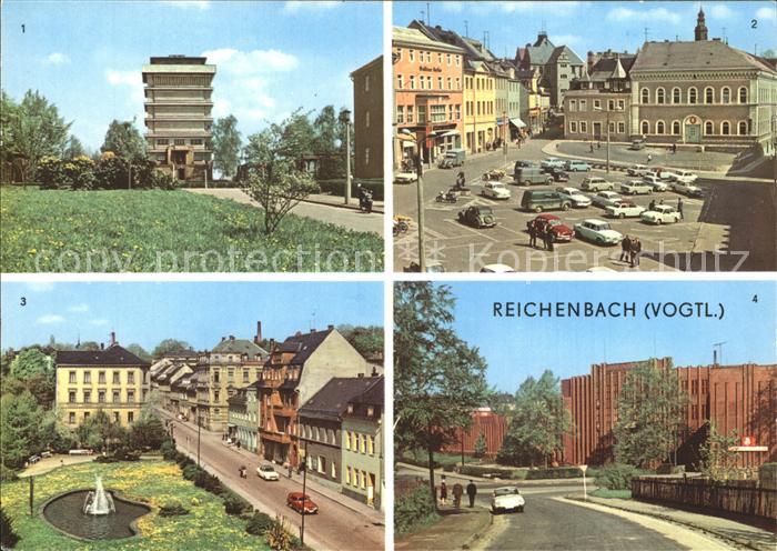 Reichenbach Vogtland Wasserturm Marktplatz PdF Ingenieurschule fuer Textiltechni