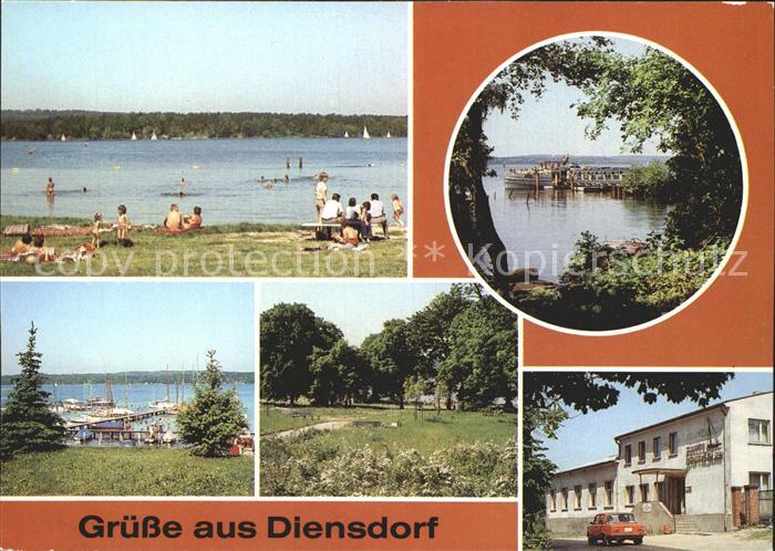 Diensdorf-Radlow Scharmuetzelsee Strand Seglerhafen Parkanlage HOG Scharmuetzels