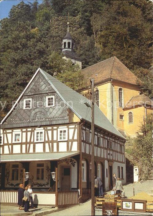 Oybin Sachsen Bergaufgang mit Burgkeller