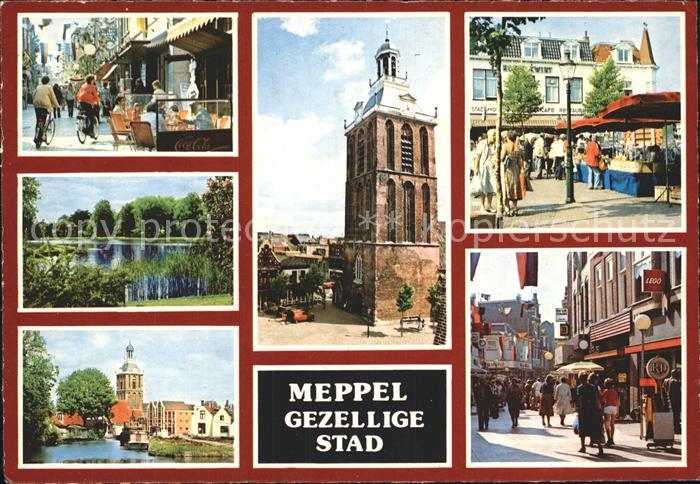 Meppel Orts und Teilansichten Kirche Einkaufsstrasse